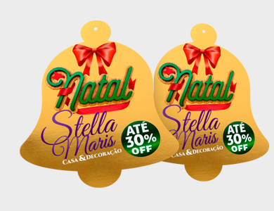 Móbile Sino de Natal Pequeno PVC 0,3 mm Verniz Total Frente e Verso 22x23 cm - 4x4 - 250 unid